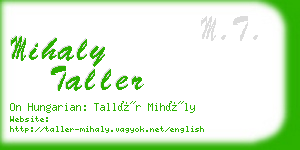 mihaly taller business card